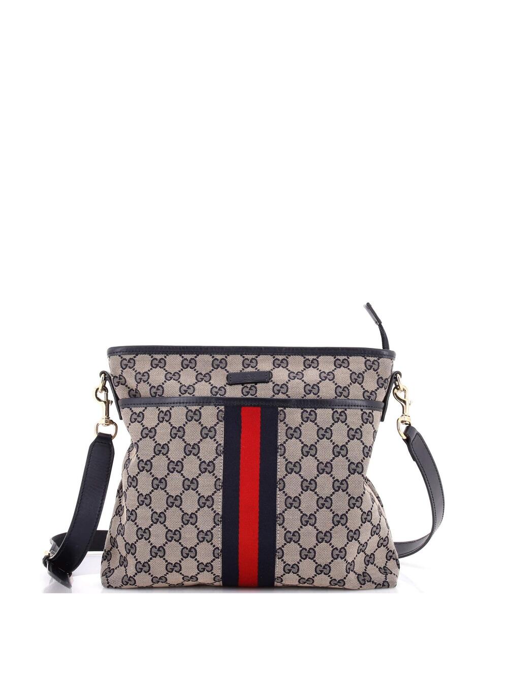 Gucci Front Pocket Web Messenger Gg #269502G12B
